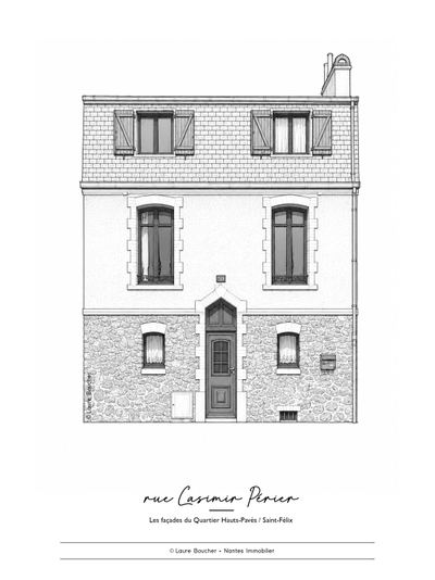 Façade rue Casimir Périer, Saint-Pasquier, Nantes