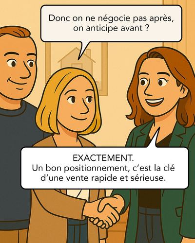 L'agent rappelle qu'un bien bien positionné dès le départ attire les meilleurs acquéreurs au meilleur moment, celui du lancement
